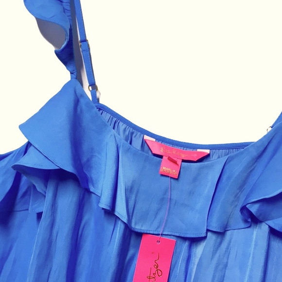 NWT LILLY PULITZER Cailee Blue Thistle Top - Picture 4 of 6